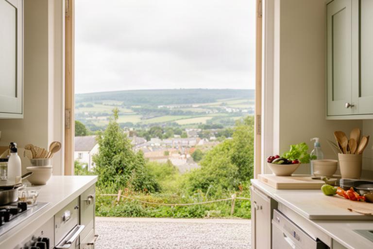 Quiet kitchen setting near Westra in Dinas Powys with local Vale of Glamorgan surroundings